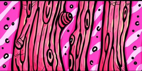 Pink and Black Wood Planks Painting. Generative AI