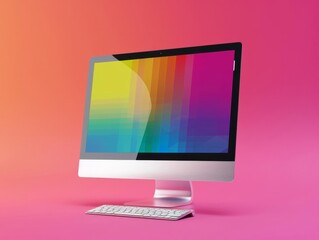 Pridethemed website design, inclusive digital presence copy space, web development, vibrant, composite, computer screen