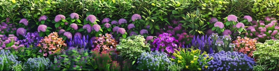 Abstract Summer Blooming Garden Pattern Background. With Copy Space, Abstract Background