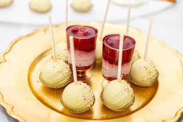 sweet dessert, restaurant, close-up photo, blurry background, catering, hotel, hotel food and kitchen