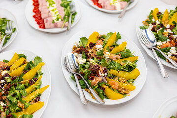 food restaurant, photos, carrots, close-up blurry background, catering, hotel, hotel food and kitchen