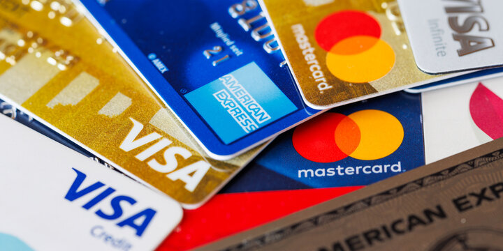 Credit cards from VISA, Mastercard and American Express in Stuttgart, Germany