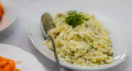 salad, restaurant, photos, carrots, close-up blurry background, catering, hotel, hotel food and kitchen