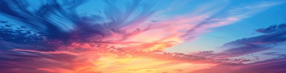 Abstract Summer Evening Sky Pattern Background. With Copy Space, Abstract Background