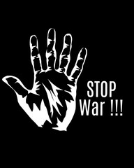 Line art hand illustration, over white background