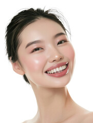 Obraz premium Young and beautiful asian hong kong chinese japanese korean girl transparent background