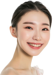 Obraz premium Young and beautiful asian hong kong chinese japanese korean girl transparent background