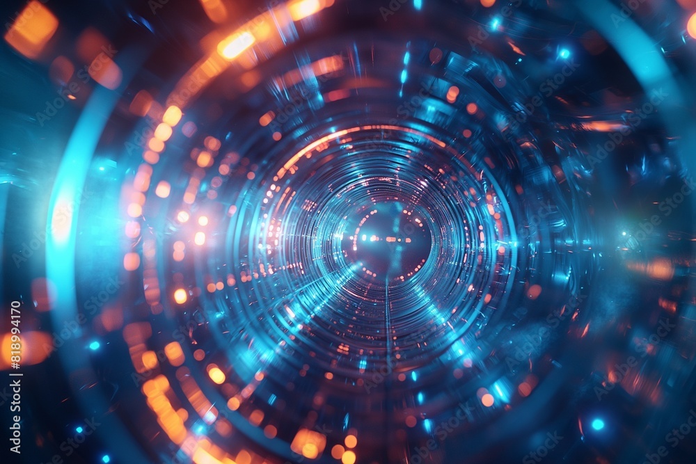 Poster abstract futuristic tech background by generative ai