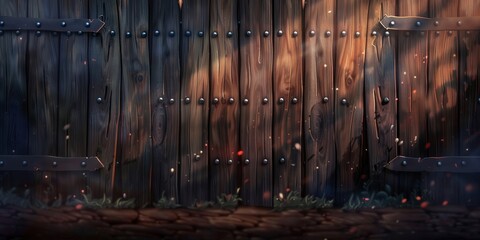 Wooden Fence With Fire Hydrant. Generative AI