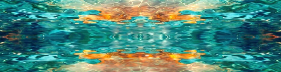 Abstract Patterns Of Summer Lagoon Views. With Copy Space, Abstract Background