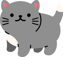 Kitten Cute Illustration Element