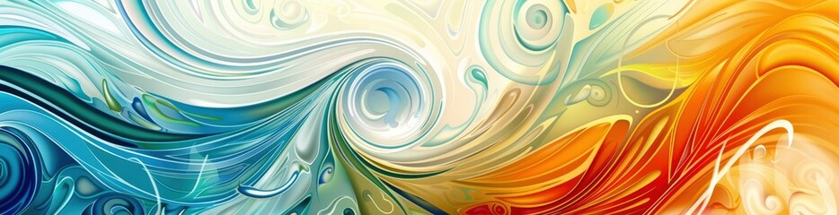 Abstract Patterns Inspired By Summer Breezes. With Copy Space, Abstract Background