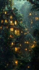 Enchanted Woodland Cabin in Winter Wonderland