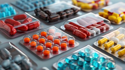 Packings of pills and capsules of medicines  