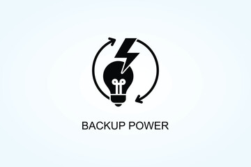 Backup Power Vector  Or Logo Sign Symbol Illustration