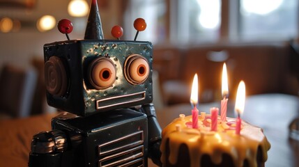 Robot celebration birthday
