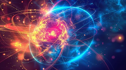 Fototapeta premium Science and tech merge in an abstract design
