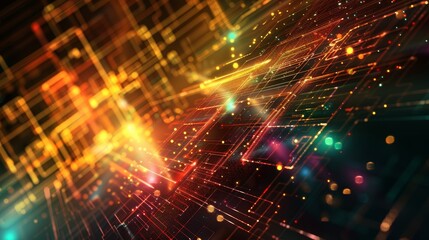 Obraz premium Science and tech merge in an abstract design