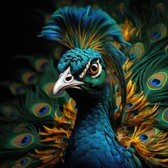 Majestic Peacock with Vibrant Feathers