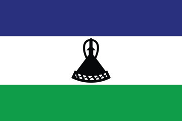 National Flag of Lesotho, Lesotho sign, Lesotho Flag