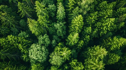 Aerial view of a forest, highlighting the ecosystem and environmental health