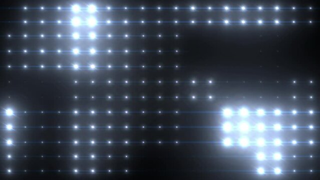 Flashing Floodlights. Light Wall Video Background. Lights Flashing Wall Showtec VJ Stage Floodlight 4K. Loopable background.