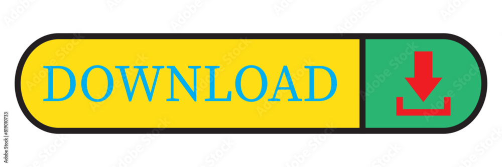 Poster 3d download now button with hand cursor. save cloud icon button hand pointer clicking. click here ba