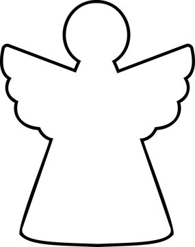 recommend clip art: Angel outline vector.
                    simple angel line vector.