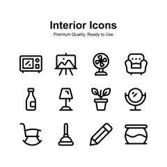 Get your hold on this amazing Household and Interior Things vectors set