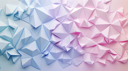 Obraz premium background of geometry shapes. abstract background of paper cut triangles with pastel color gradation