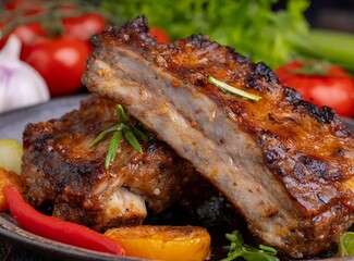 American Ribs with Vegetables