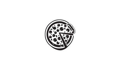 Pizza Fast food vector logo design