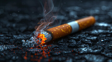 smoking cigarette with smoke