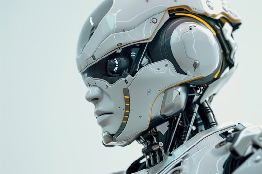 cenitela con inteligencia artificial, robot de asistencia personal y ojo biometrico, prototipo de androide