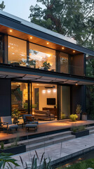 Obraz premium luxury home with fireplace