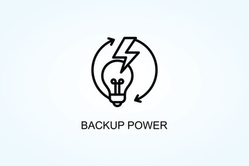 Backup Power Vector  Or Logo Sign Symbol Illustration