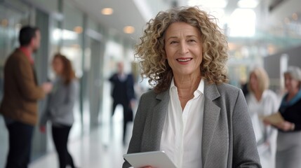 A Confident Businesswoman with Tablet