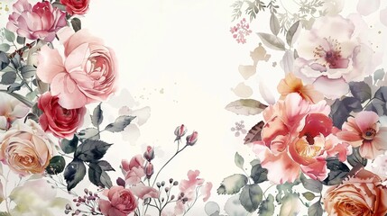 Watercolor flowers , Botanical watercolor paintings