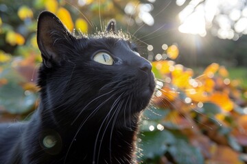 black cat portrait