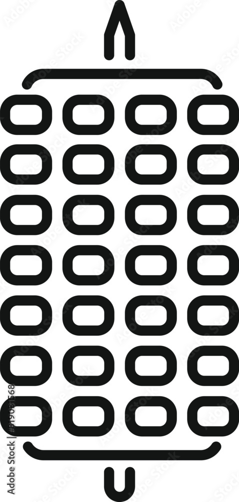 Poster simplistic led panel icon in vector format, suitable for digital and print use