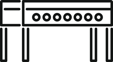 Fototapeta premium Simplified black and white illustration of a network router icon for web and technology design