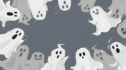 Obraz premium Ghostly Spirits Haunting the Shadowy Night Landscape