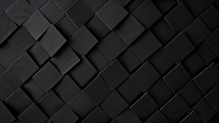 Naklejka premium Dark Black Background with Square shaped box pattern