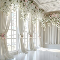 A luxury wedding background generative AI