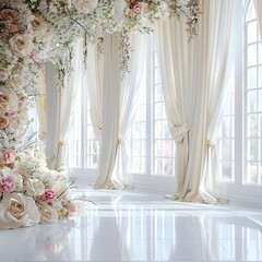 A luxury wedding background generative AI