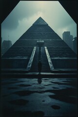 background with pyramids
