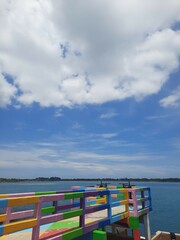 wooden bridge over the river