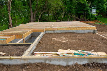 new concrete foundation for house