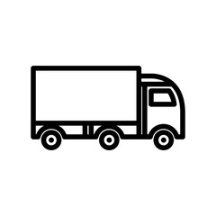 Container line icon. Transportation icon. Vehicle icon isolated on white background. Transparent background, minimalist symbol. Vector images