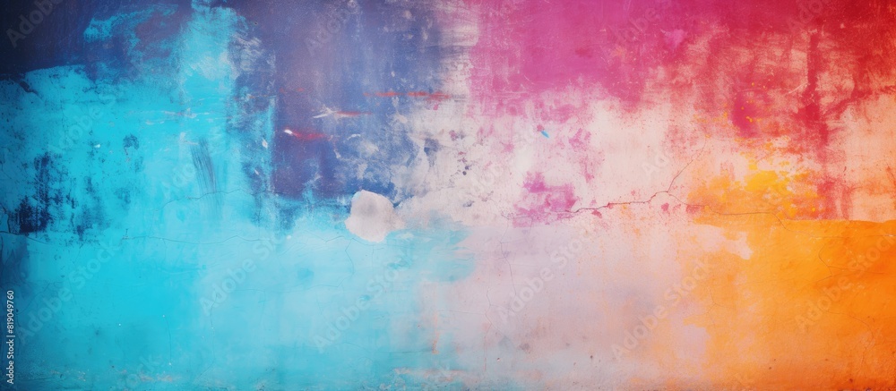 Poster abstract colorful grunge wall isolated as a background and texture. copy space available